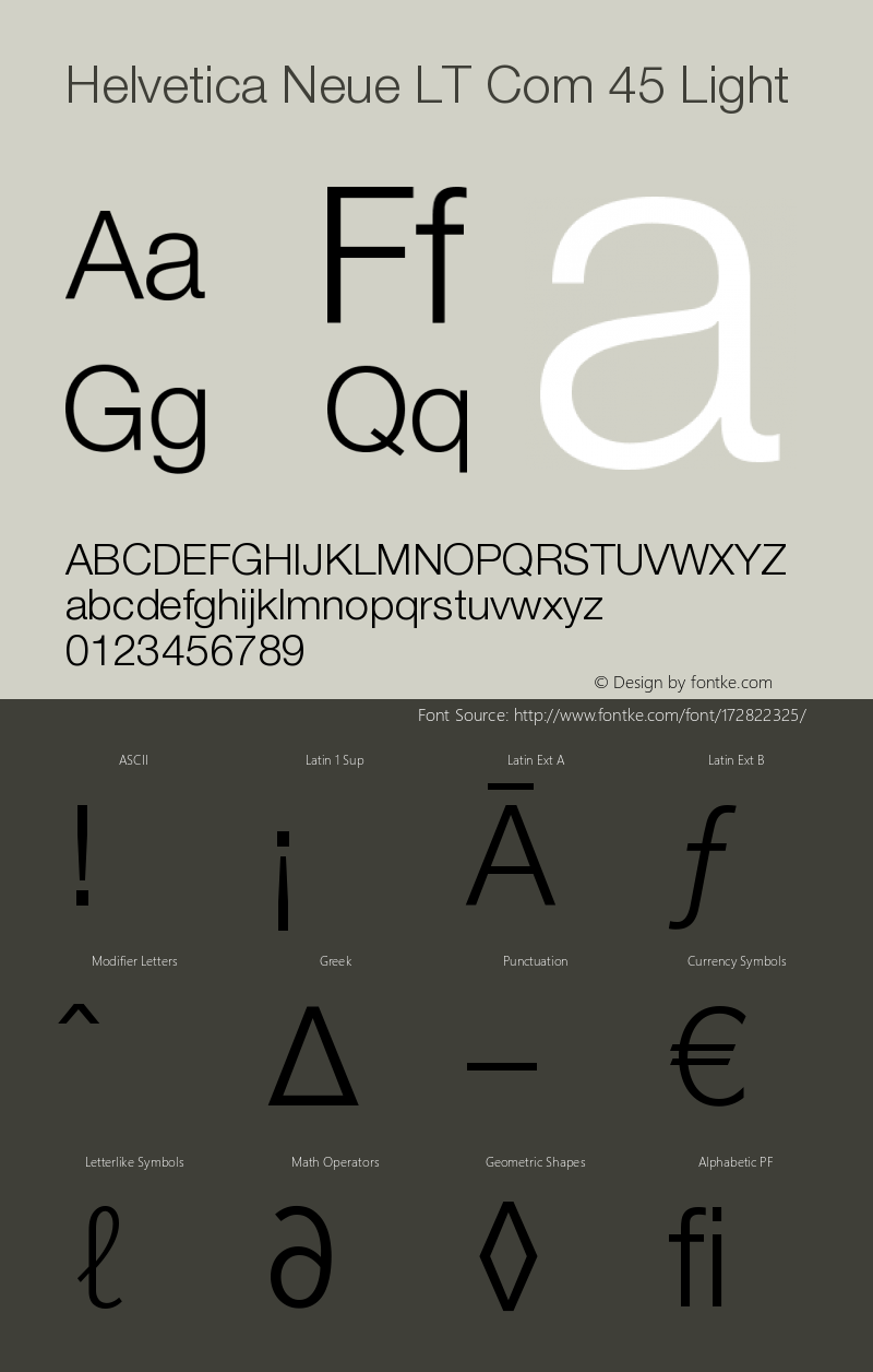 HelveticaNeueLTCom-Lt Version 2.01;2006; ttfautohint (v1.5)图片样张