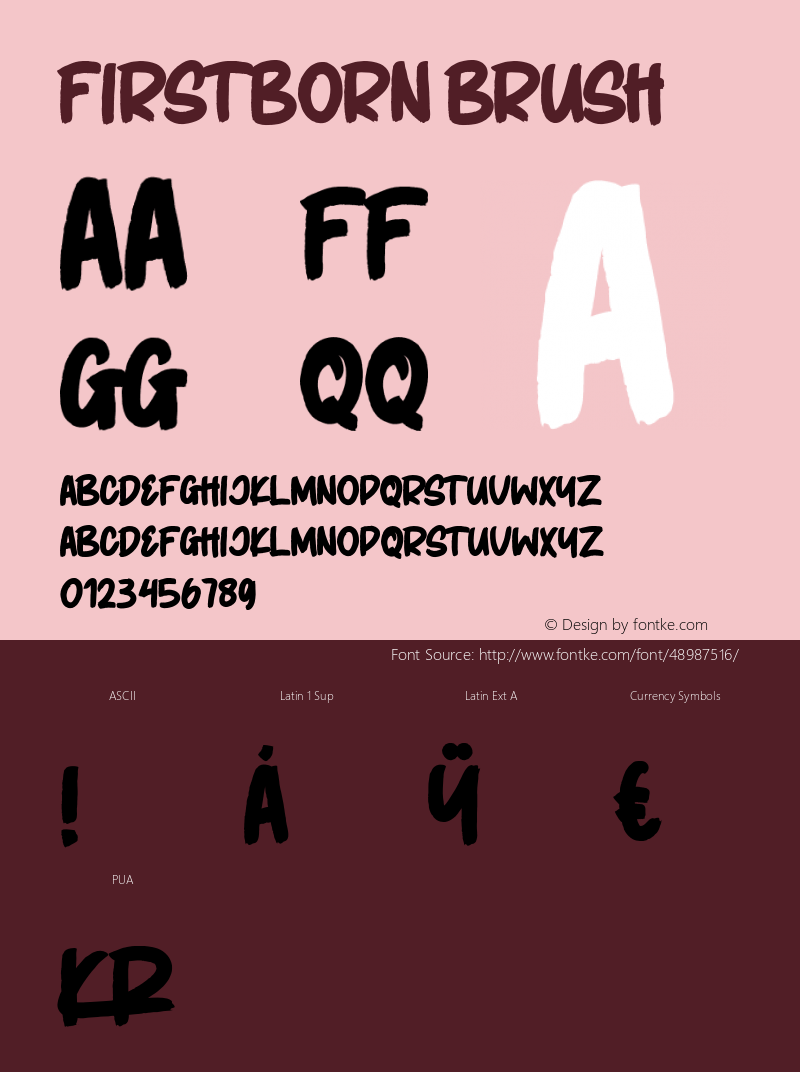 FIRSTBORN  Font Sample