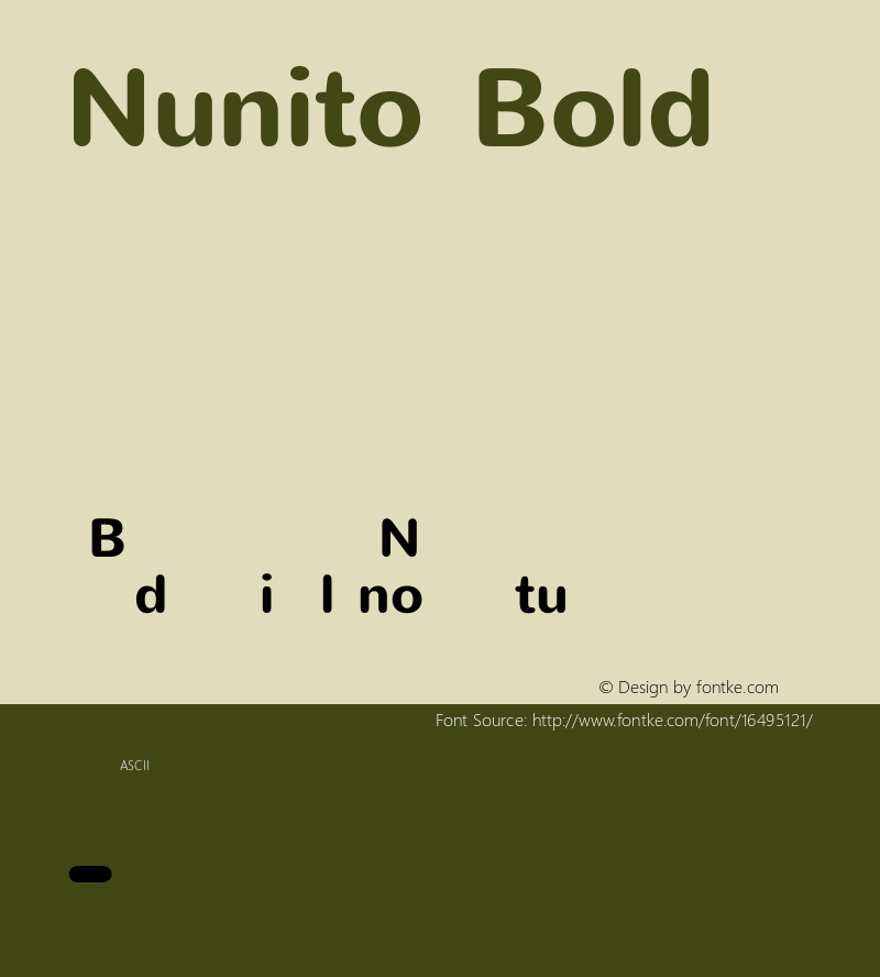 Nunito Bold Version 1.000 Font Sample
