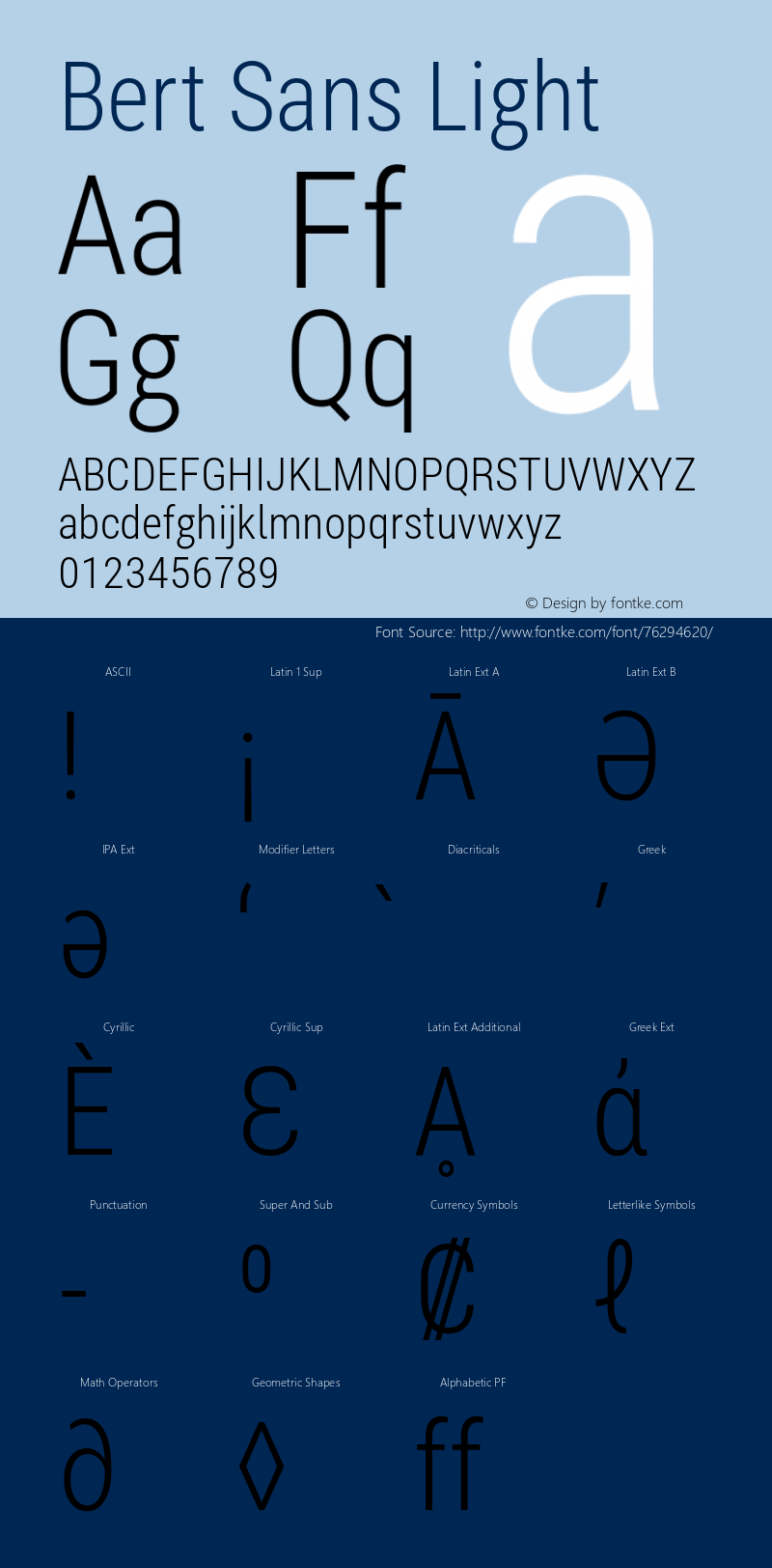 Bert Sans Light Version 12.135;July 10, 2020;FontCreator 13.0.0.2655 64-bit Font Sample