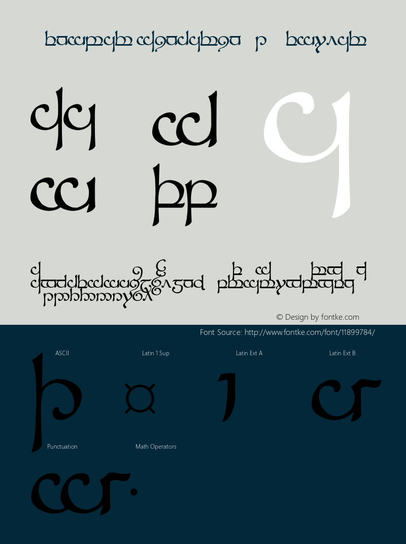 Tengwar Sindarin-1 Regular Version 1.0 Font Sample