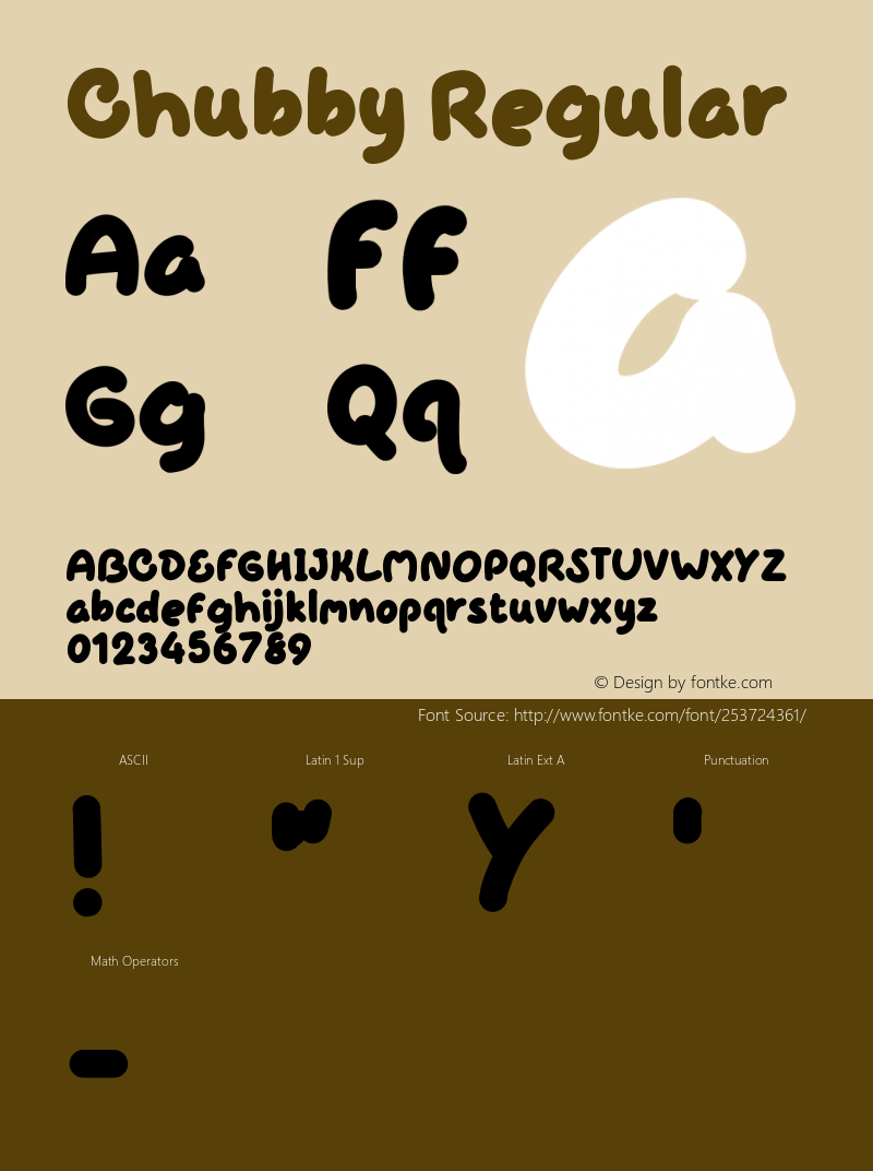 Chubby Regular Version 1.002;Fontself iOS v1.2.6图片样张