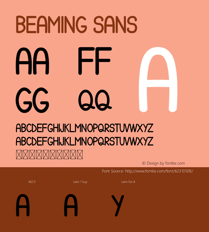 Beaming Sans Version 1.002;Fontself Maker 3.5.1 Font Sample