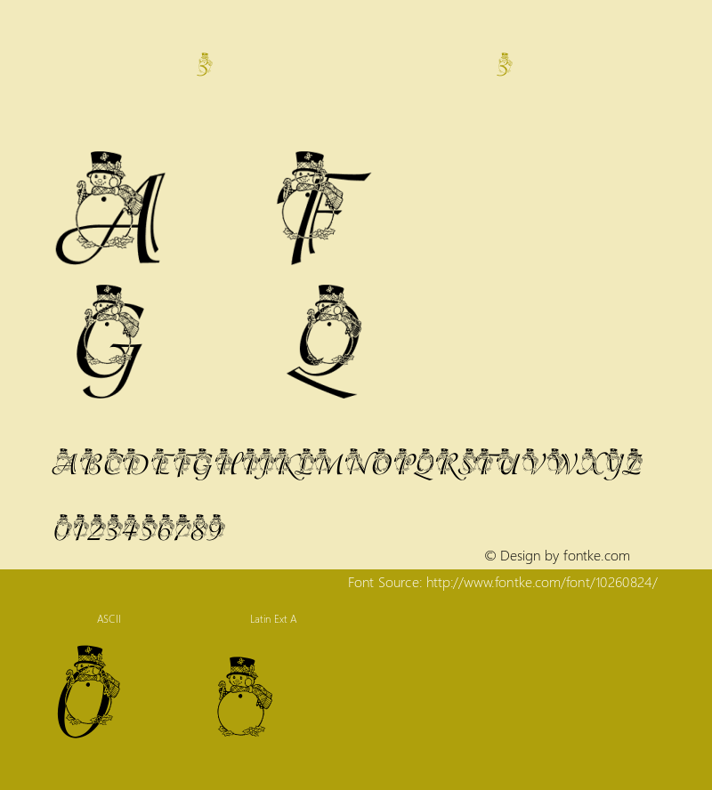 pf_snowman3_adorable pf_snowman3_adorable 2000; 1.0, initial release Font Sample