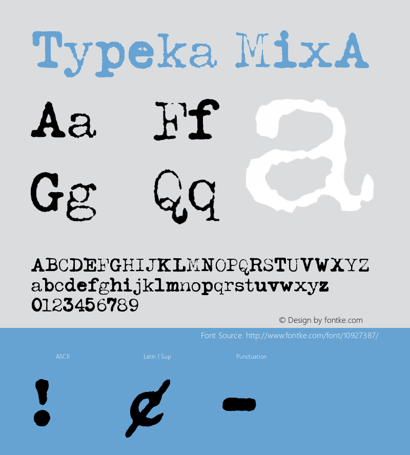 Typeka MixA Version 1.000 Font Sample