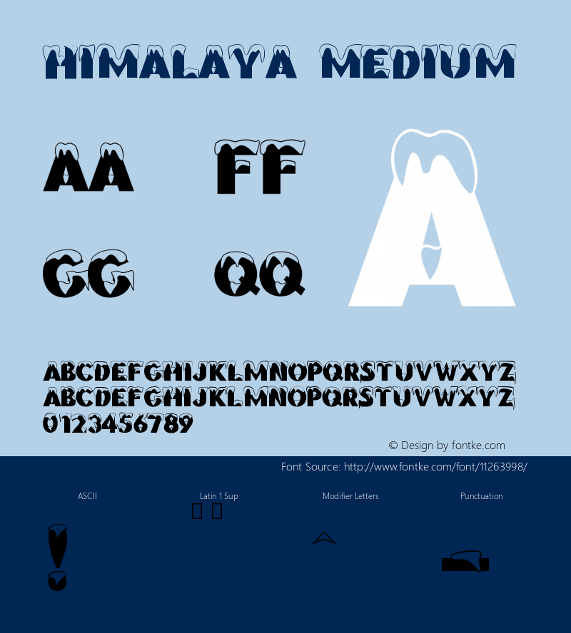 Himalaya Medium Version 001.001 Font Sample