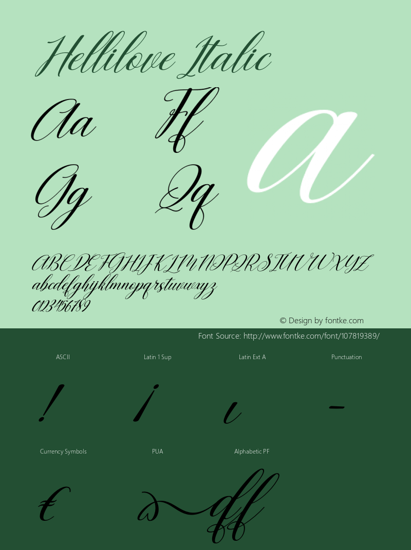 Hellilove Italic Version 1.00;November 18, 2020;FontCreator 12.0.0.2563 64-bit Font Sample