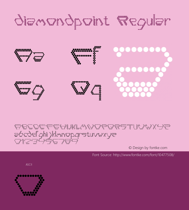 diamondpoint Regular Version 001.000 Font Sample