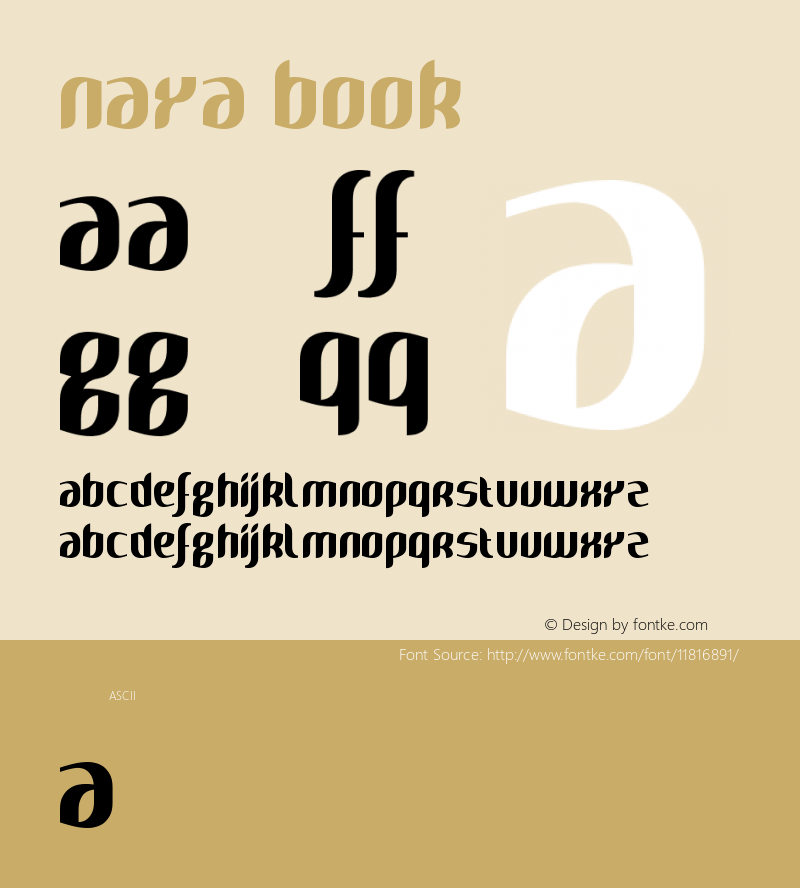 Naya Book Version 1.0 Font Sample