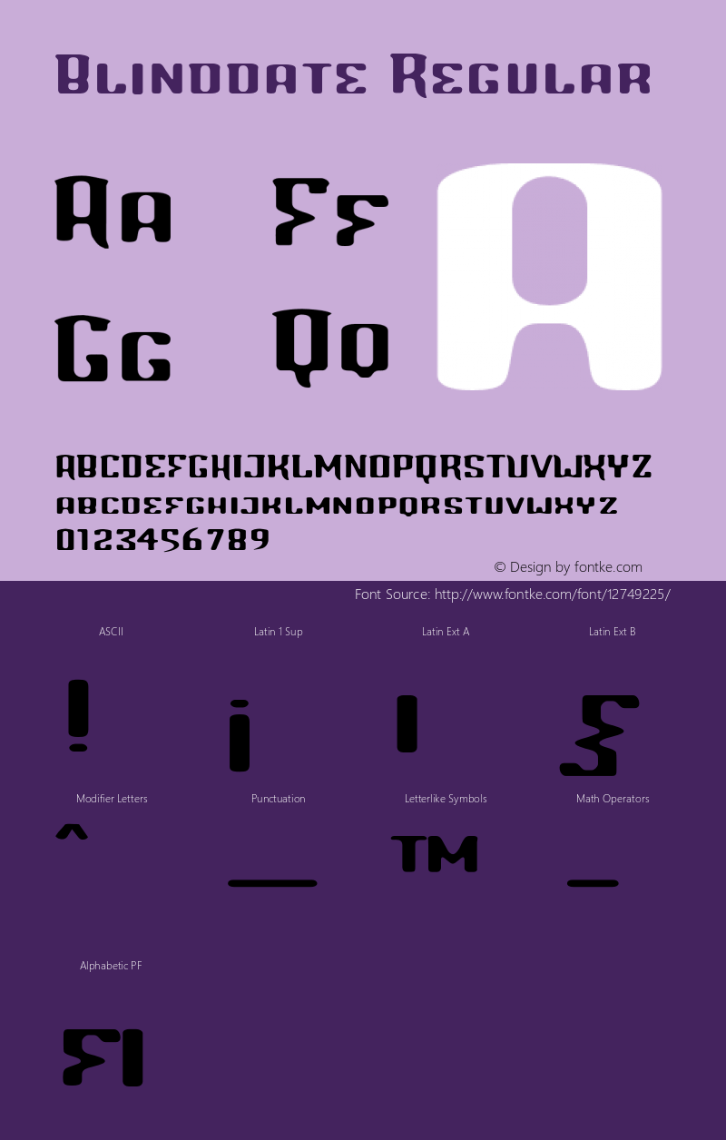 Blinddate Regular 1.000 Font Sample