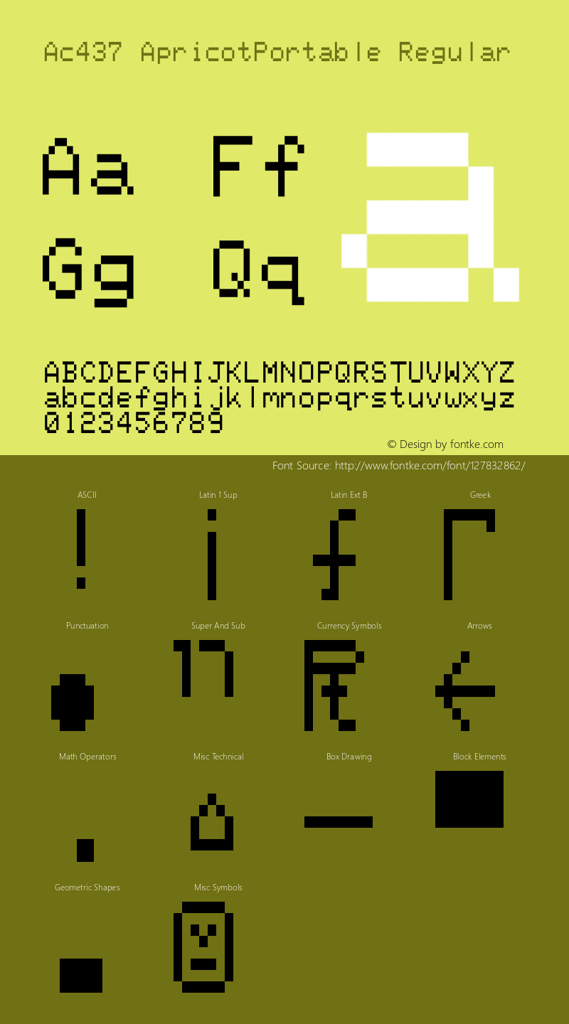 Ac437 ApricotPortable v2.2-2020-11 Font Sample