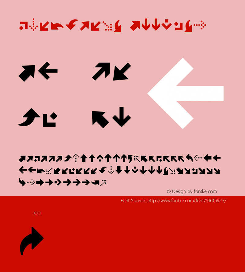 ClickBits-Arrows1 ☞ Version 1.000;PS 001.000;hotconv 1.0.38;com.myfonts.easy.fonthead.click-bits.arrows-1.wfkit2.version.2ANX Font Sample