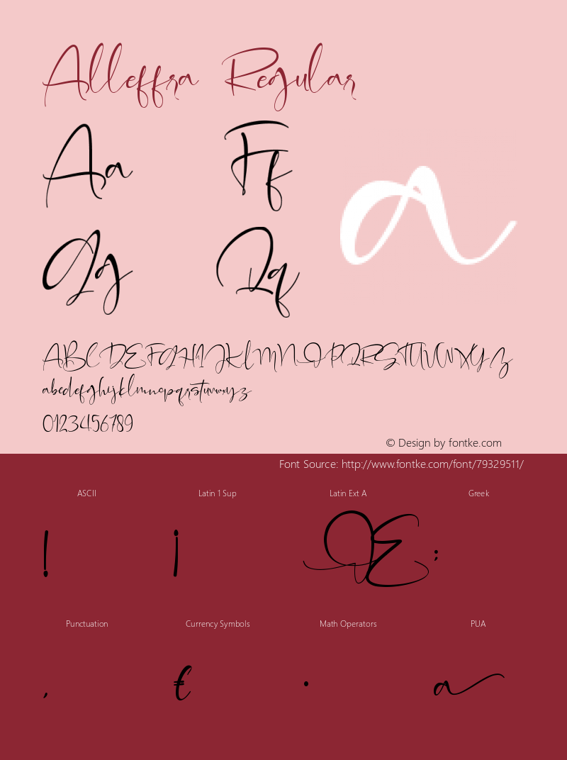 Alleffra Version 1.00;June 7, 2020;FontCreator 12.0.0.2567 64-bit Font Sample