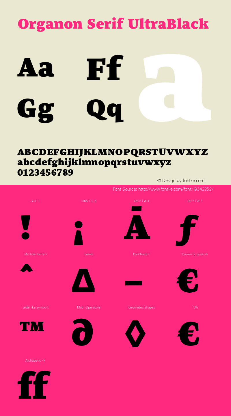 OrganonSerif-UltraBlack 001.002 Font Sample