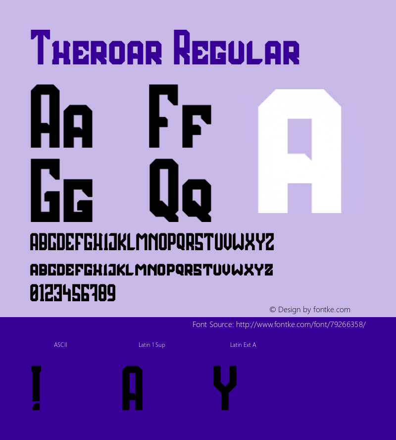 Theroar Version 1.010;Fontself Maker 3.5.1 Font Sample