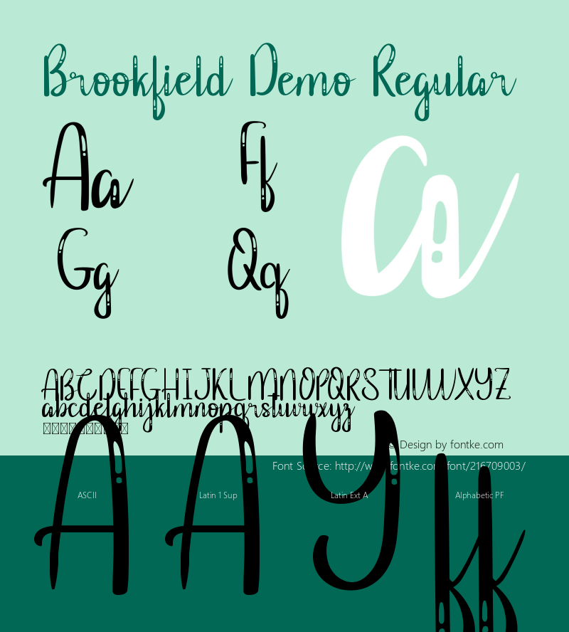 Brookfield Demo Version 1.002;Fontself Maker 3.5.4图片样张