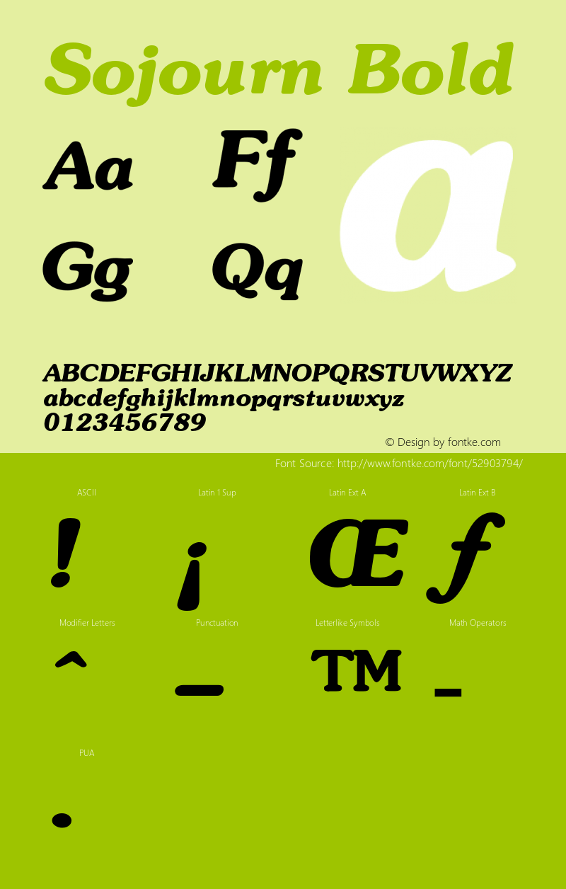 SojournBold Altsys Fontographer 4.1 12/22/94 {DfLp-URBC-66E7-7FBL-FXFA} Font Sample