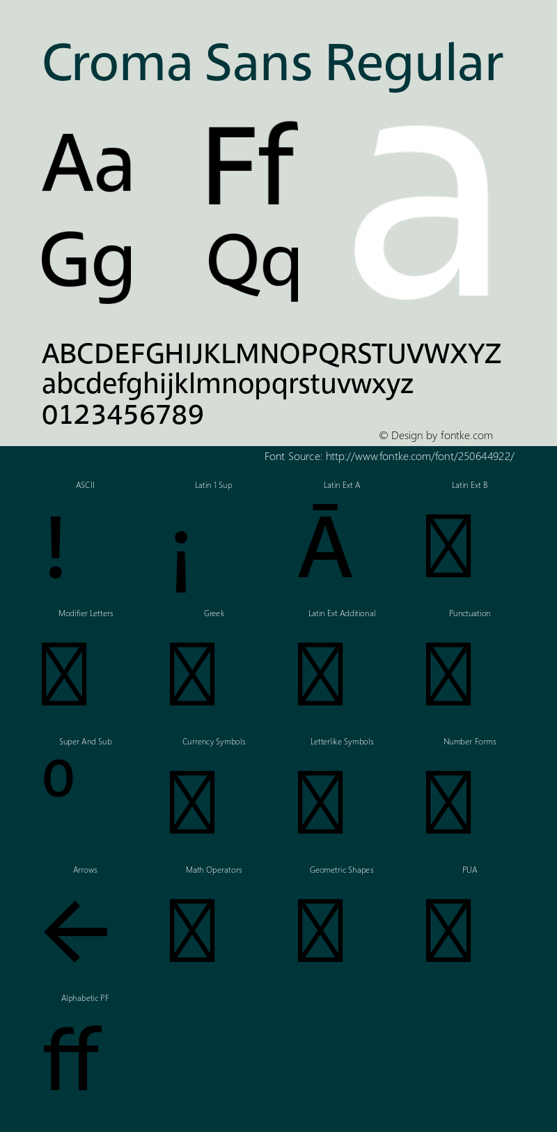 Croma Sans Regular Version 1.000图片样张