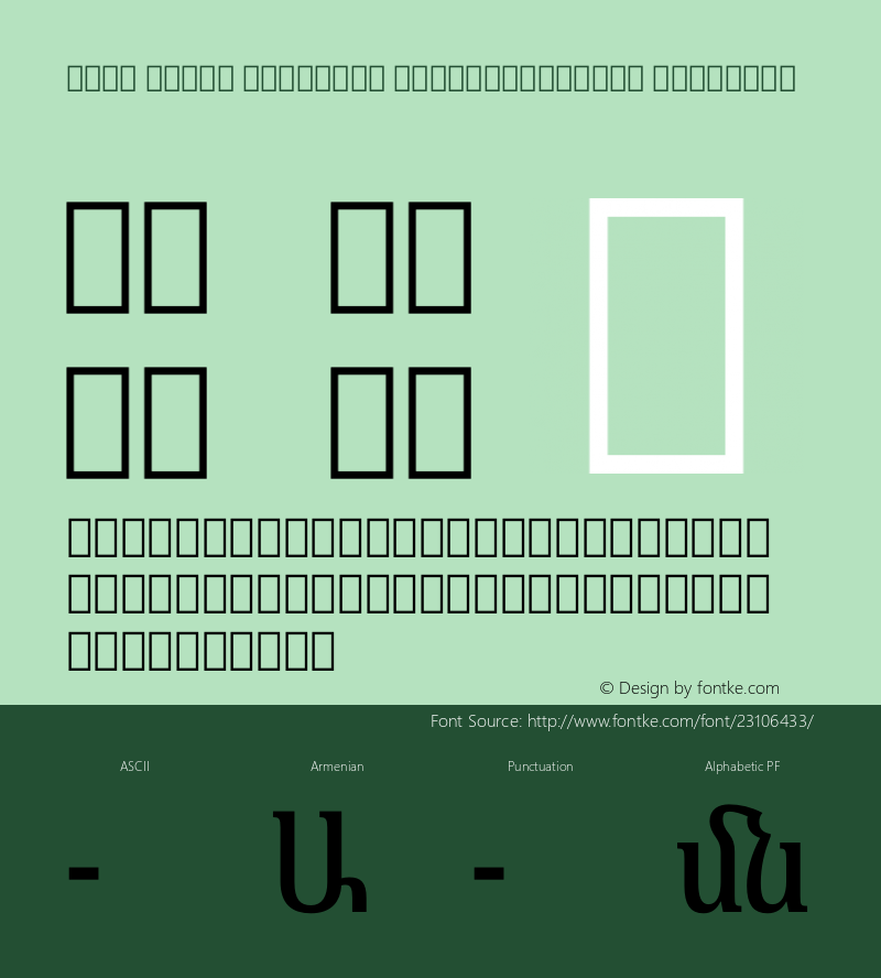 Noto Serif Armenian ExtraCondensed Semi Version 1.901 Font Sample