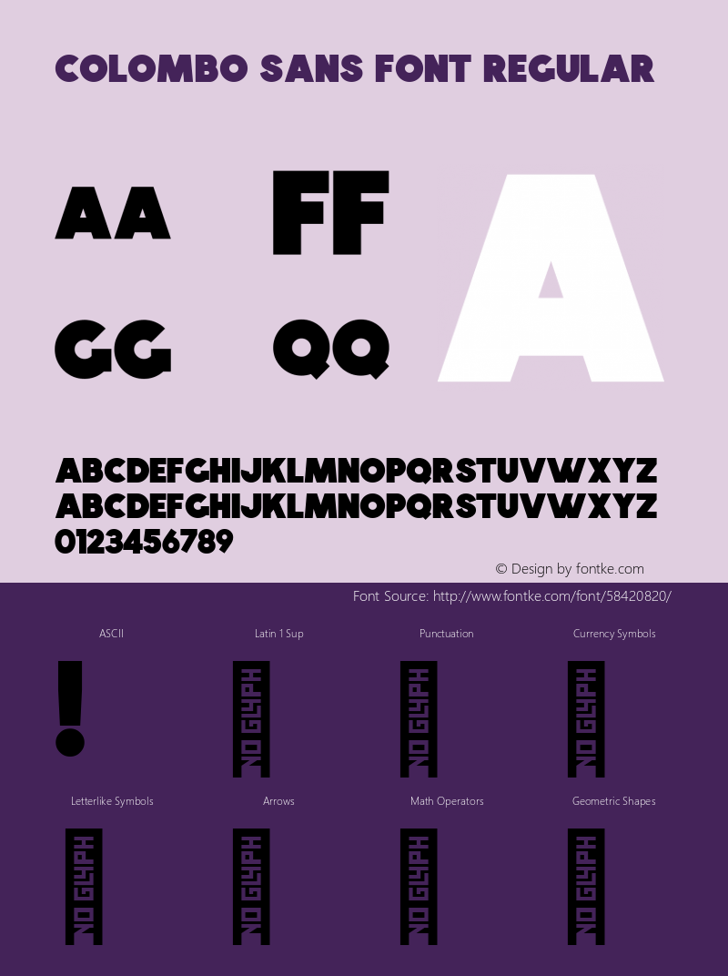 Colombo Sans Font Regular Version 1.000 Font Sample