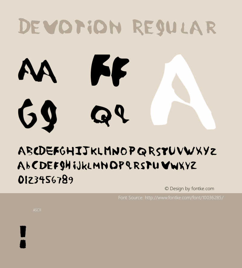 Devotion Regular 001.000 Font Sample