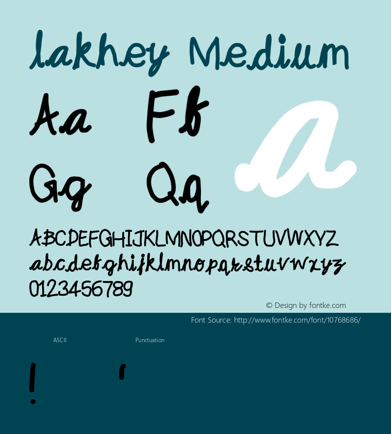 lakhey Medium Version 1.0 Font Sample