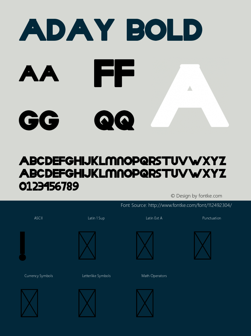 Aday Bold Version 1.001;Fontself Maker 3.5.1 Font Sample