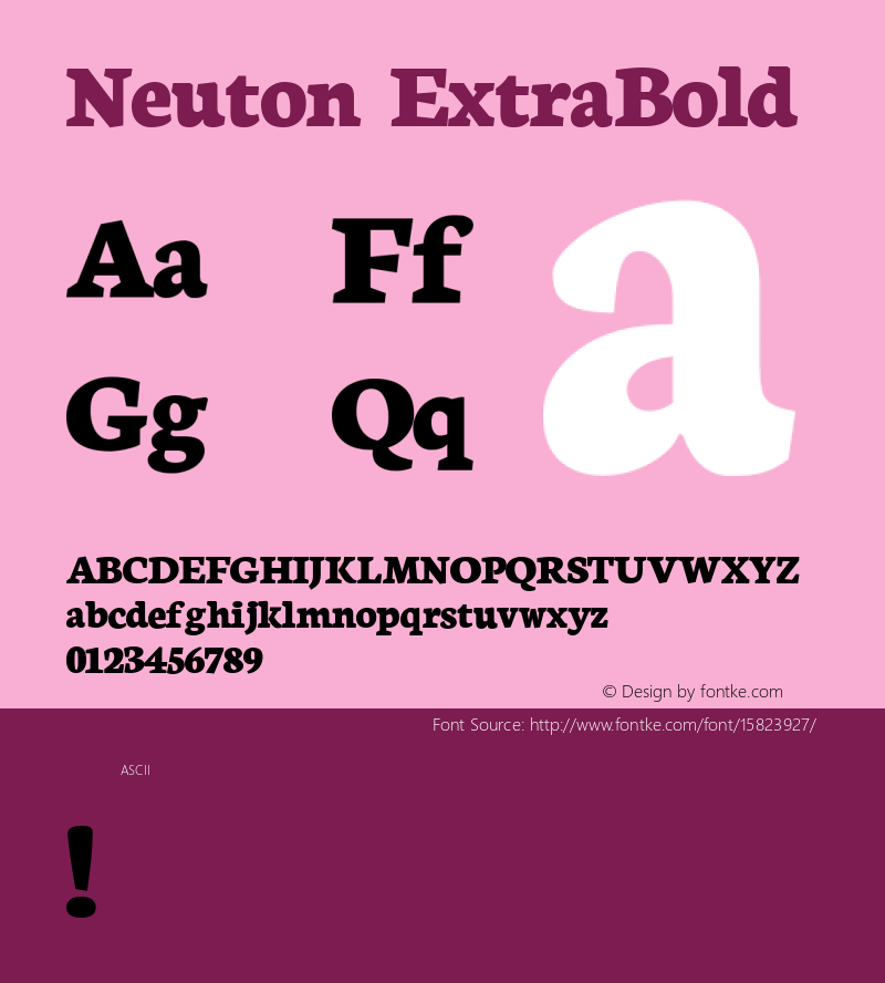 Neuton ExtraBold Version 1.42 ; ttfautohint (v1.4.1) Font Sample