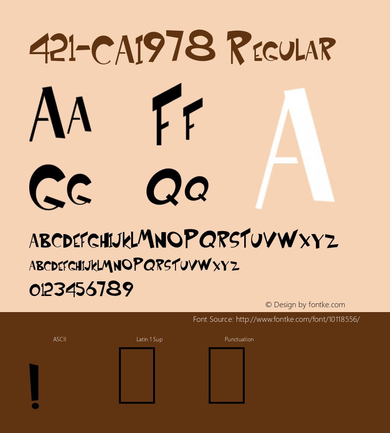 421-CAI978 Regular Version 0.00 September 1, 1998 Font Sample