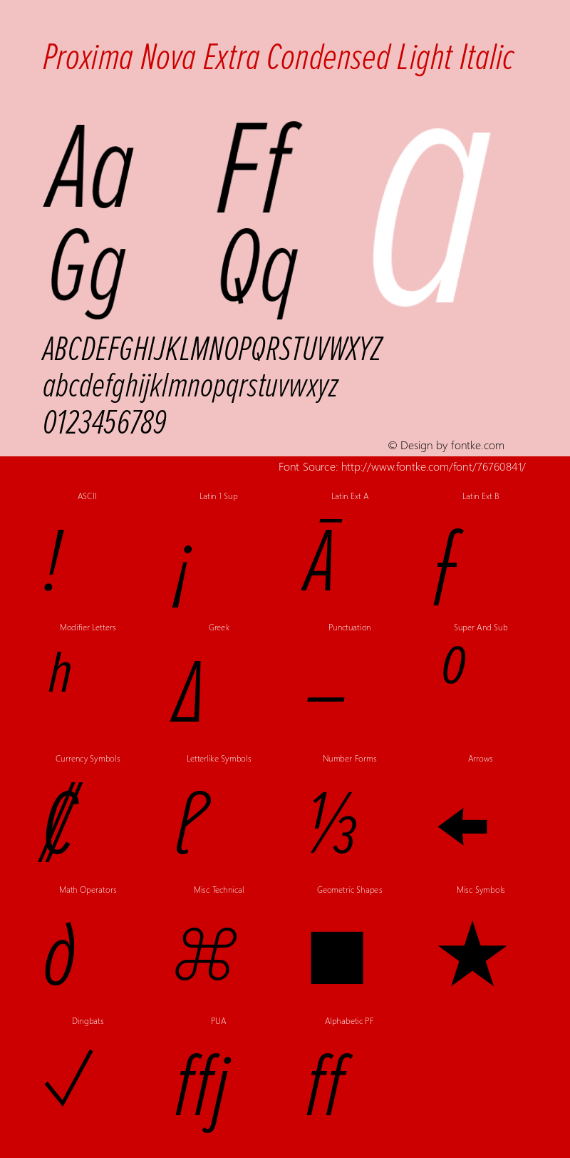 ProximaNovaExCn-LightIt Version 1.101;PS 001.001;hotconv 1.0.38 Font Sample