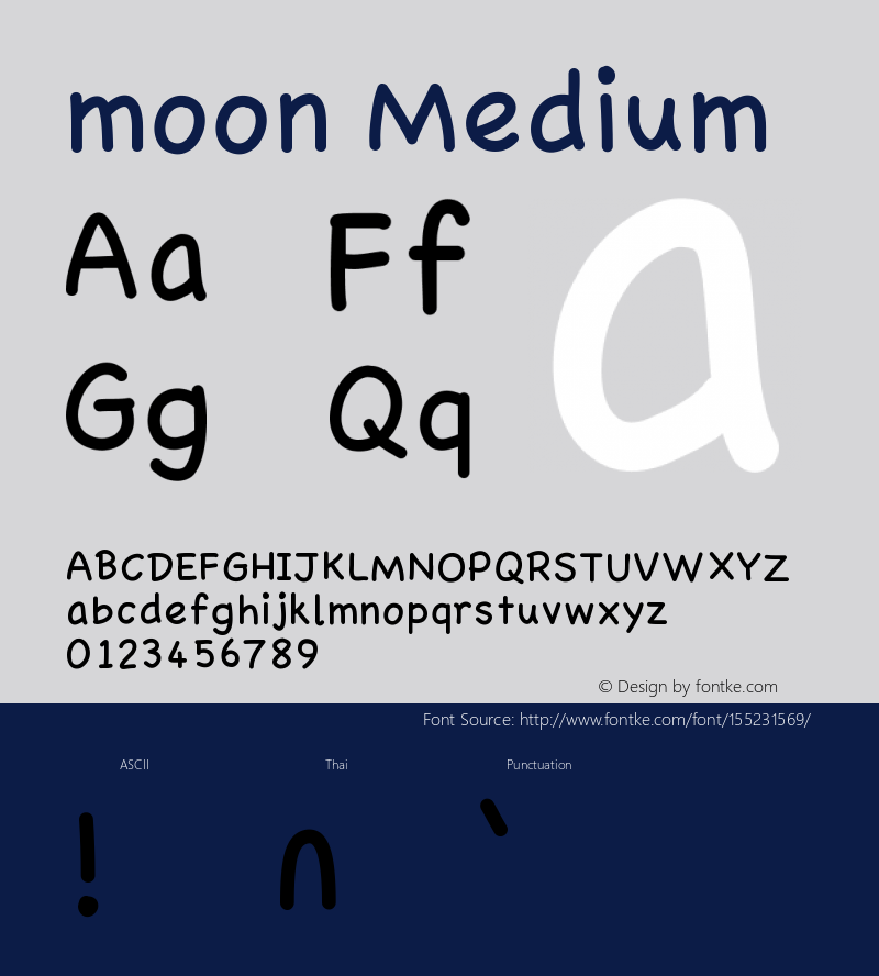 moon Version 001.000 Font Sample