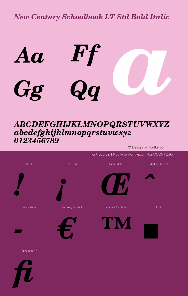 NewCenturySchlbk LT Std Bold Italic Version 2.040;PS 002.000;hotconv 1.0.51;makeotf.lib2.0.18671图片样张