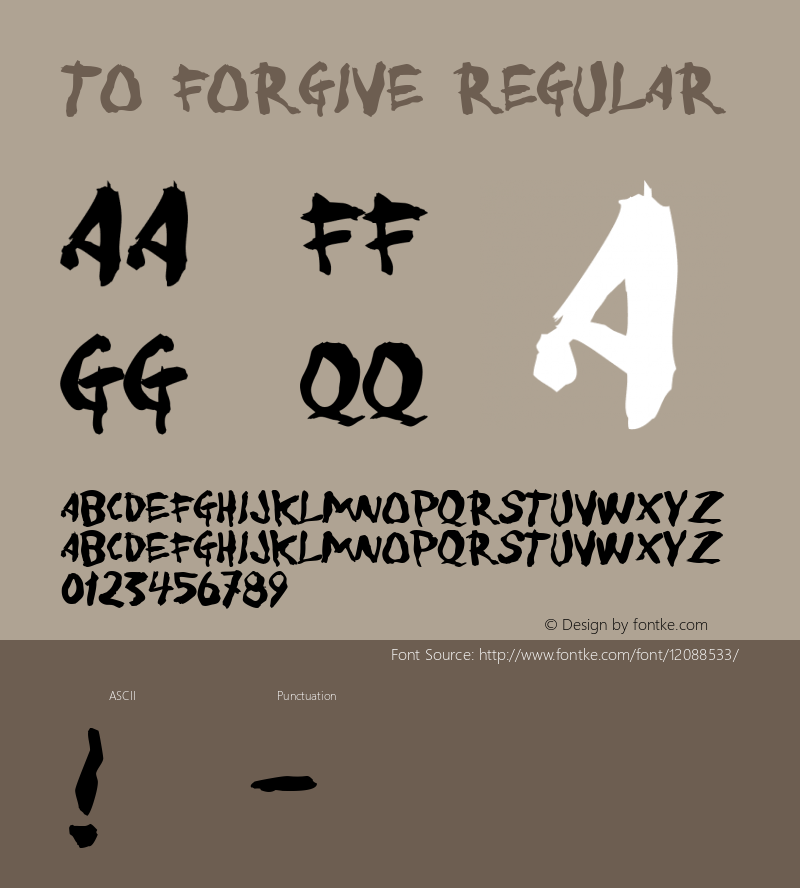To forgive Regular 2 Font Sample