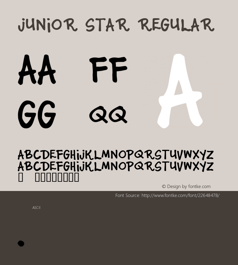Junior Star Macromedia Fontographer 4.1 6/06/99 Font Sample