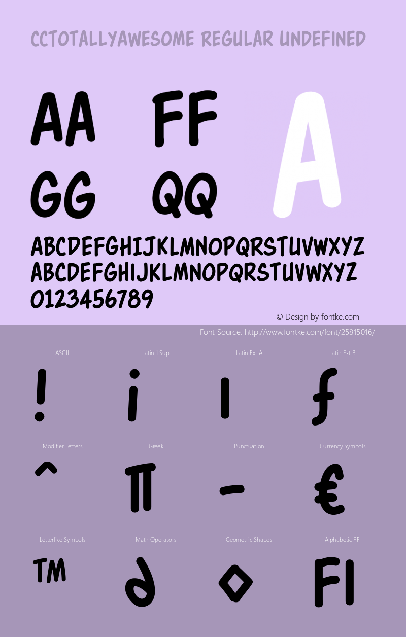 CCTotallyAwesome Regular Version 1.00 2012;com.myfonts.comicraft.totally-awesome.regular.wfkit2.enB4 Font Sample