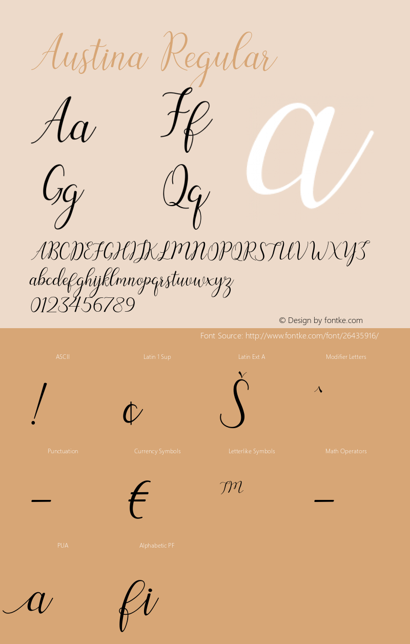 Austina Version 1.000 Font Sample