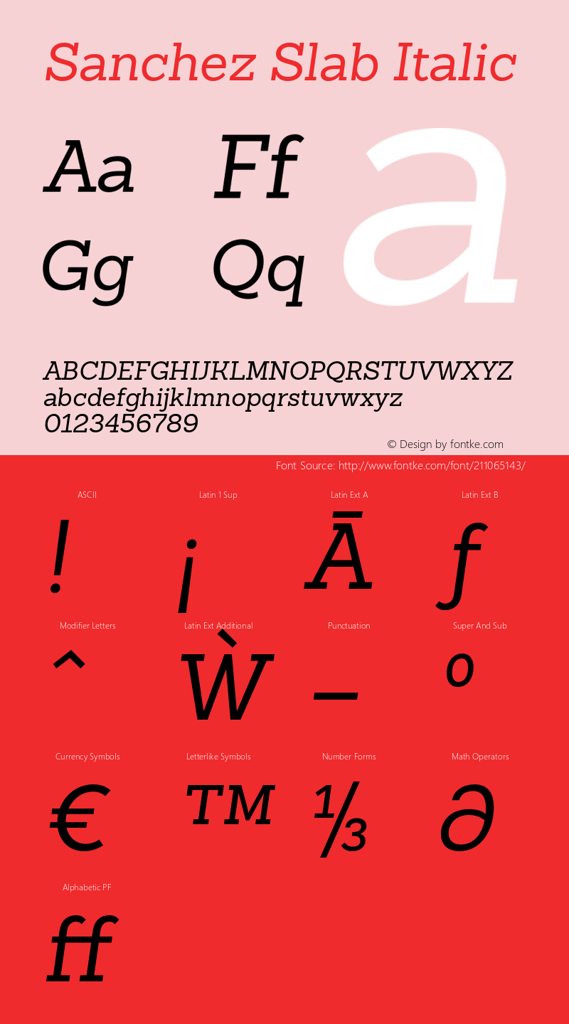 SanchezSlab-Italic 1.000图片样张