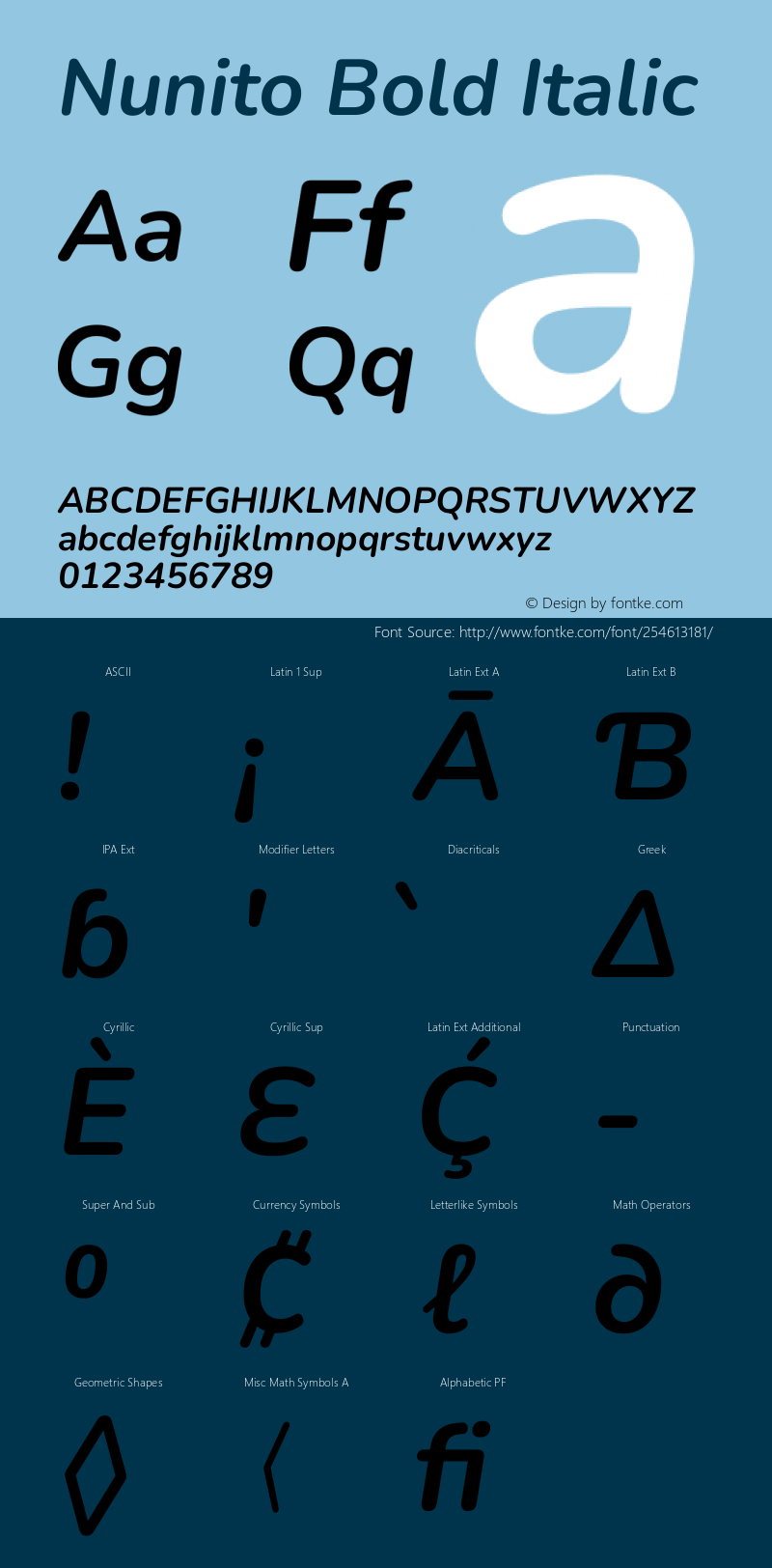 Nunito Bold Italic Version 3.602图片样张