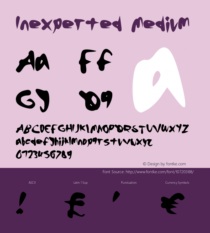 Inexperted Medium Version 001.000 Font Sample