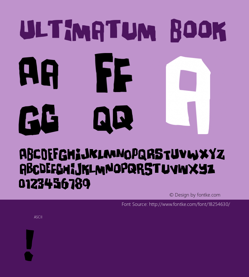 Ultimatum Book Version 2 Font Sample