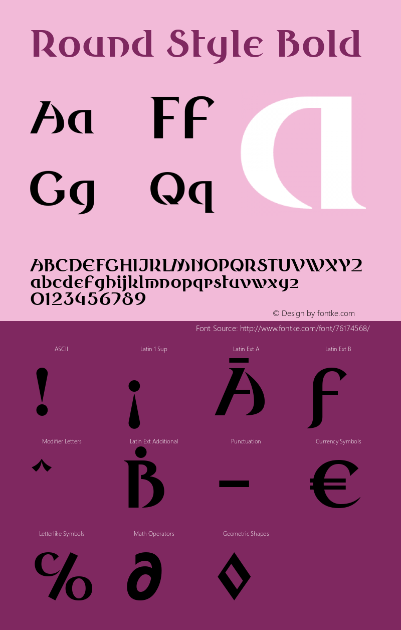 Round Style Bold Version 3.0.0; 2020-04-25 Font Sample