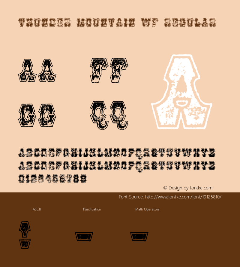 Thunder Mountain WF Regular 001.000 Font Sample