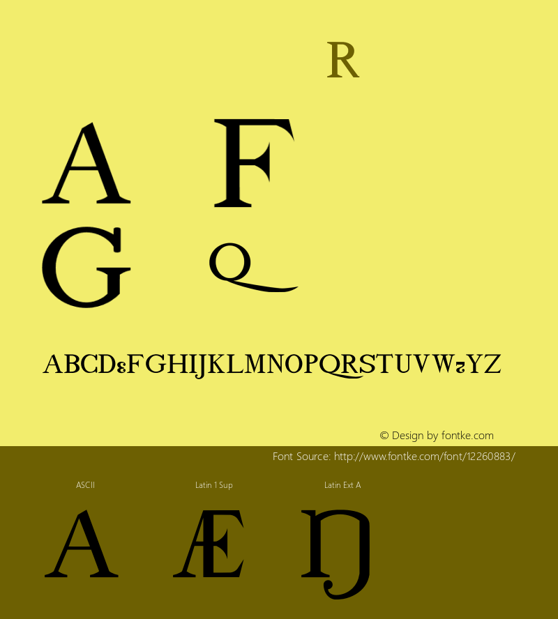 drmdozscbx8 Regular Version 001.001 Font Sample