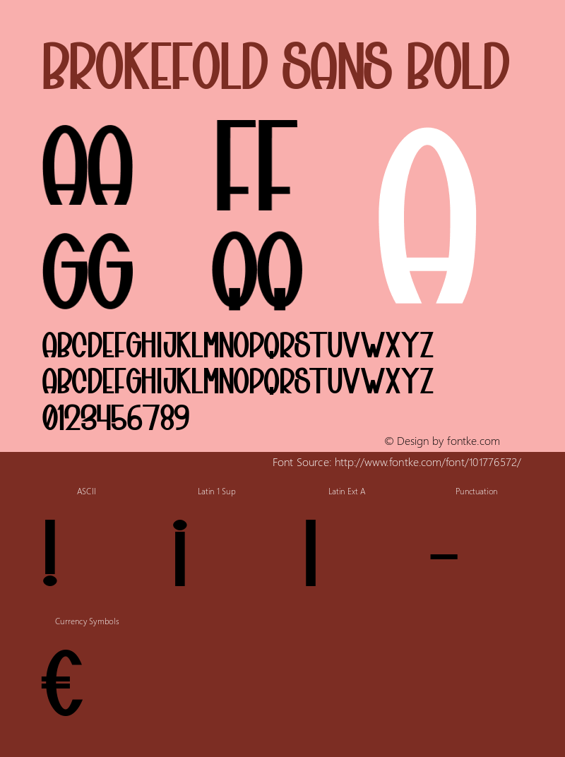 Brokefold Sans Bold 1.00 Font Sample