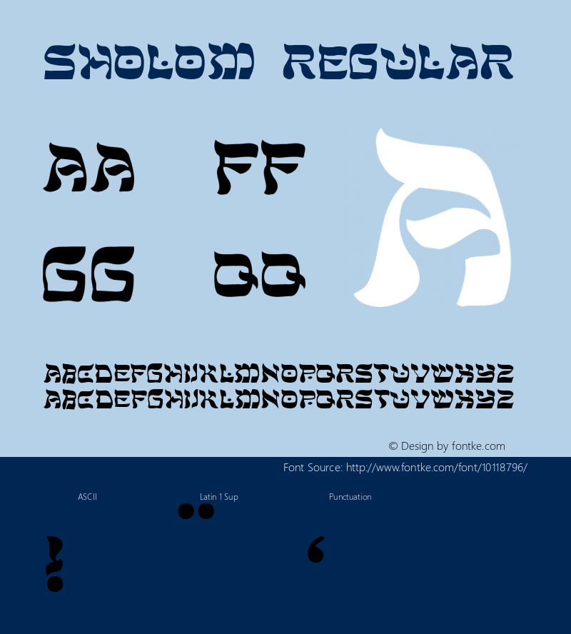 Sholom Regular 1.0 Font Sample