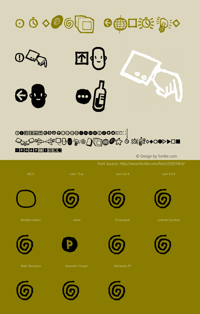 Kosmik-Glyphs Version 001.000 Font Sample