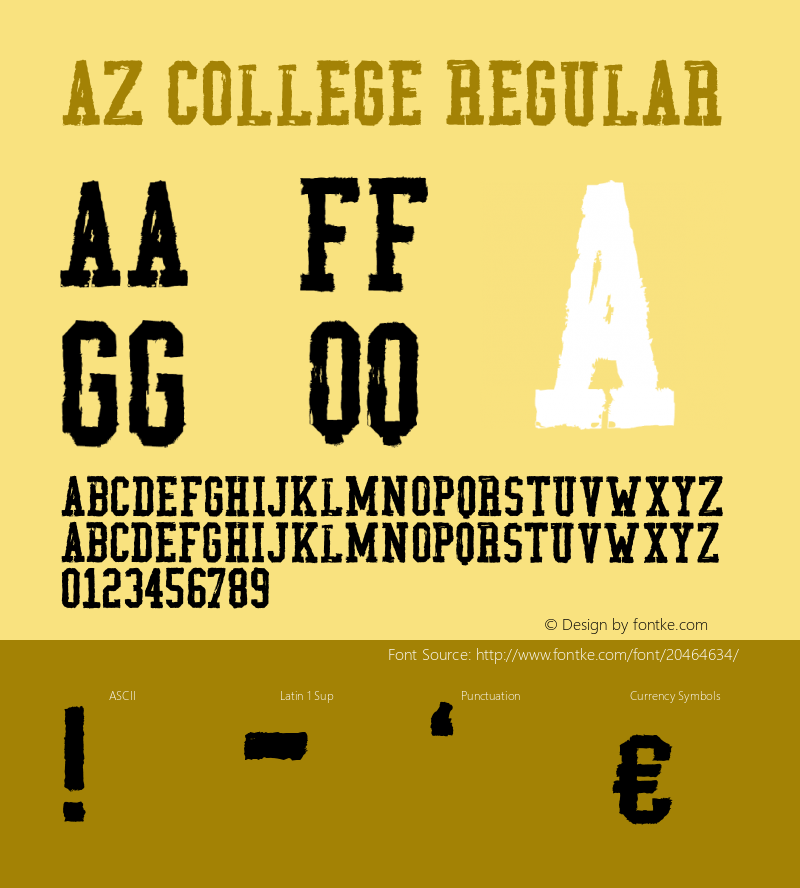 AZ College  Font Sample