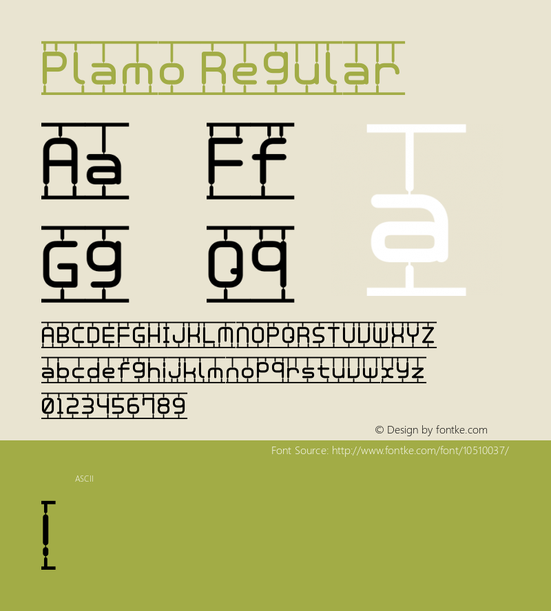 Plamo Regular Plamo Version1.0 Font Sample