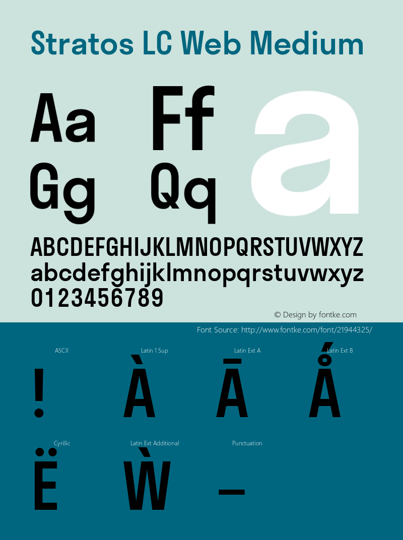 StratosLCWebMedium Version 1.0 Font Sample