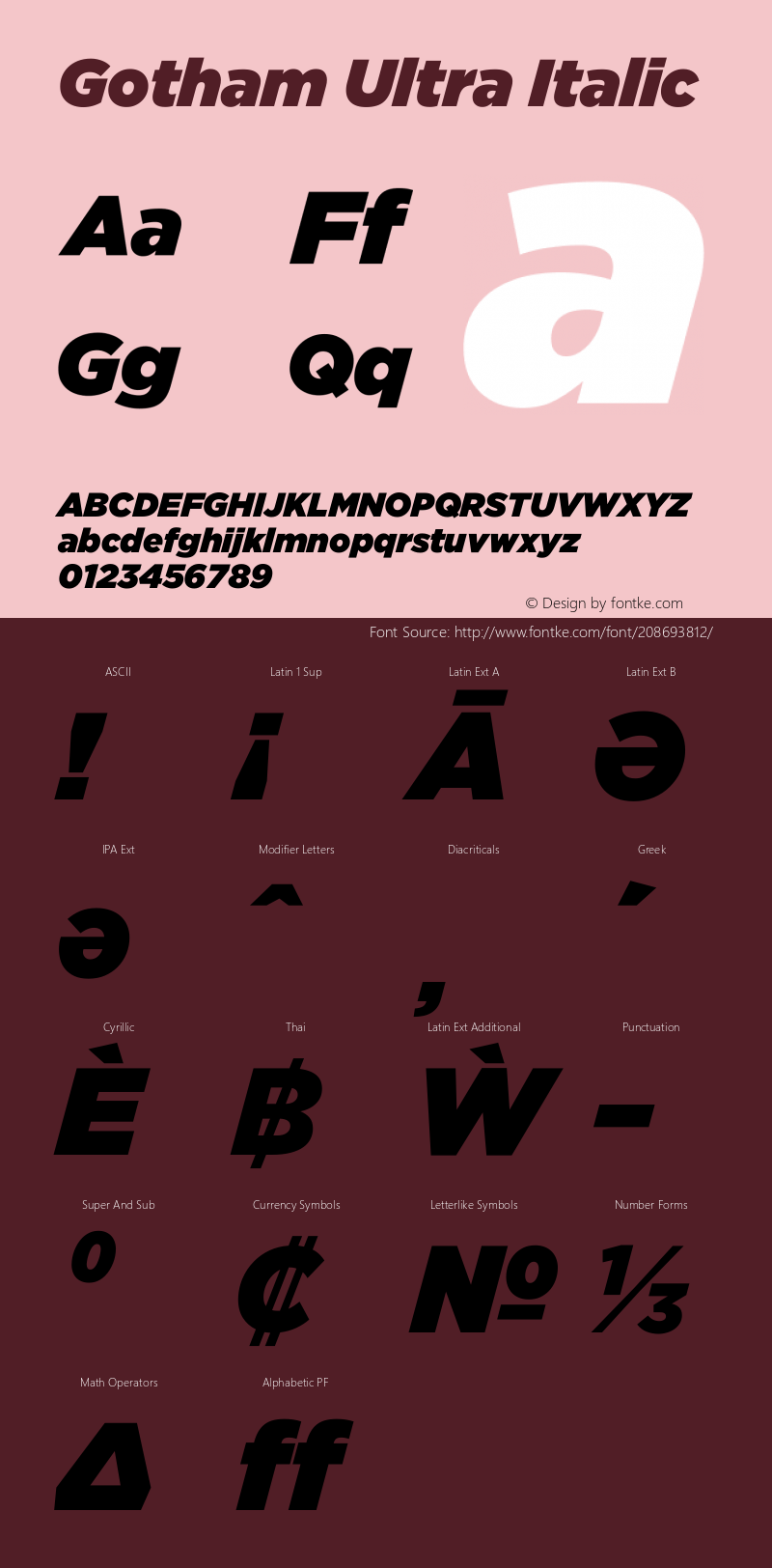 Gotham Ultra Italic Version 3.301图片样张